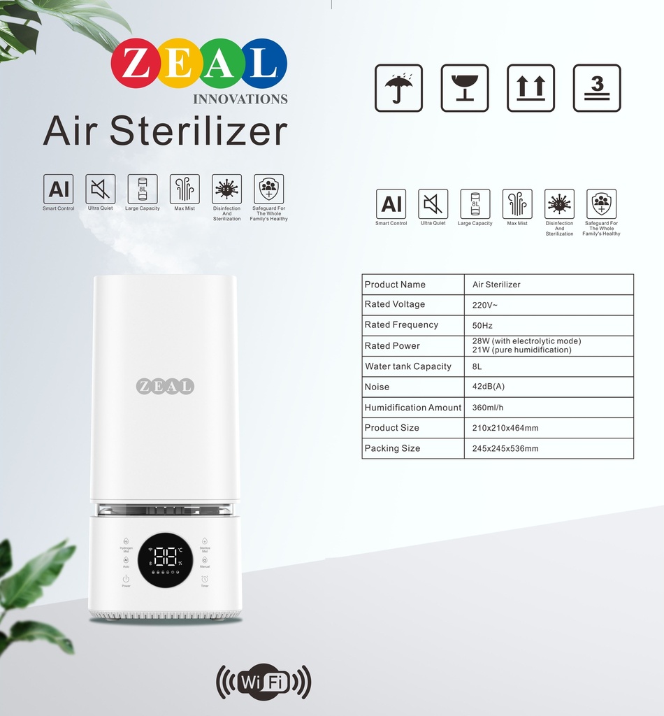 ZEAL Intelligent Air Sterilizer + Humidifier