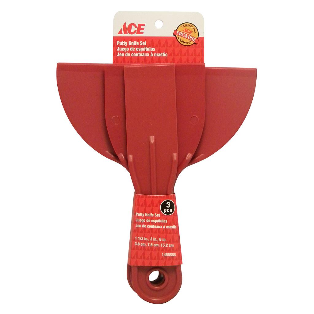 Putty Knife 3 Piece Set High Carbom Steel Ace