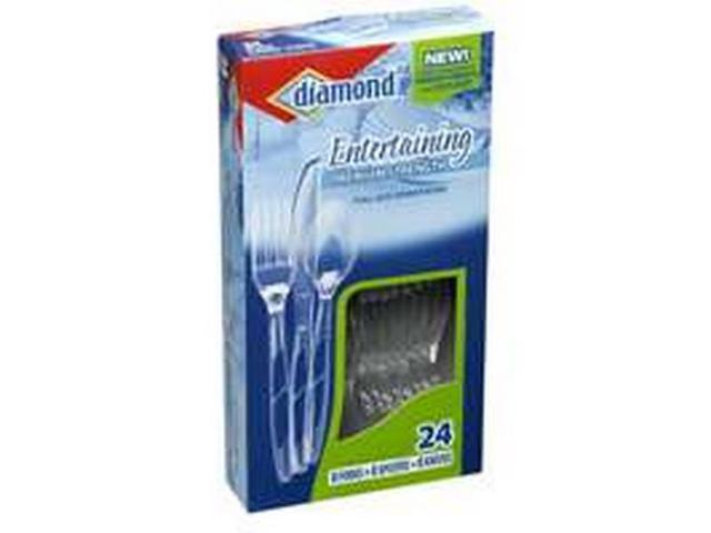CUTLERY CLEAR PLAST 24PK