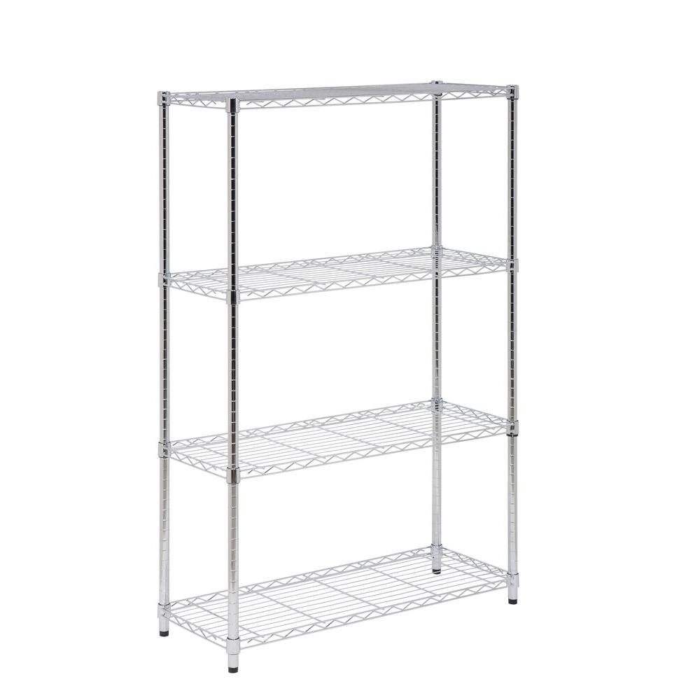 SHELF 4-TIER CHROME 250#.