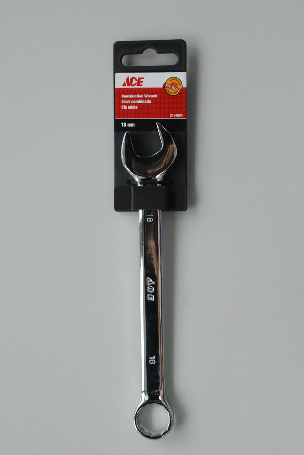 COMBINATION WRENCH 18MM POLISHED FINISH ACE