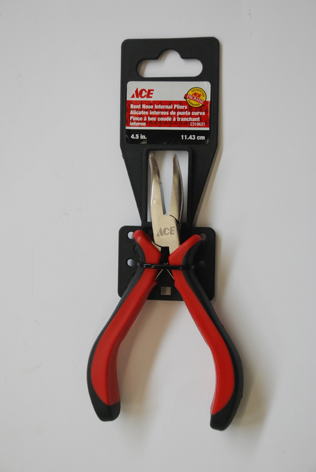 BENT NOSE PLIERS 4IN (10CM) TPR GRIP ACE Cancel