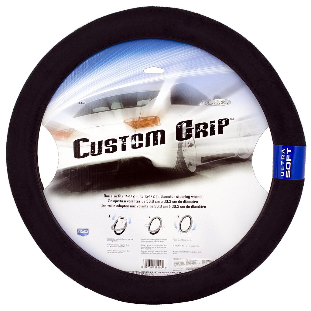 COVER STEERING WHEEL ROAD PILOT ULTRA SOFT BLACK, CUSTOM ACCESSORIES