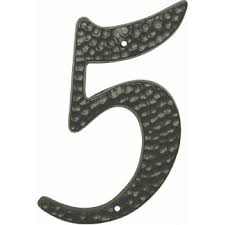NUMBER HOUSE #5 BLK 3.5"