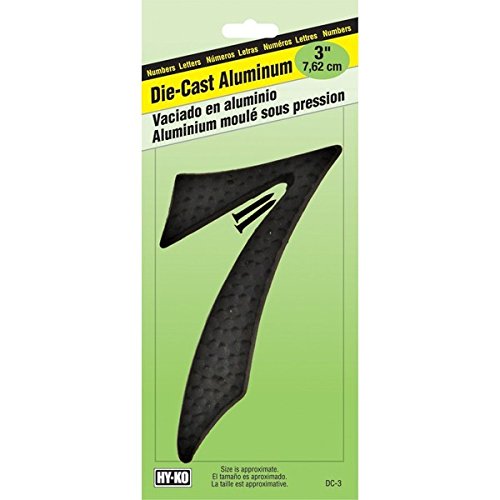 NUMBER HOUSE #7 BLK 3.5"