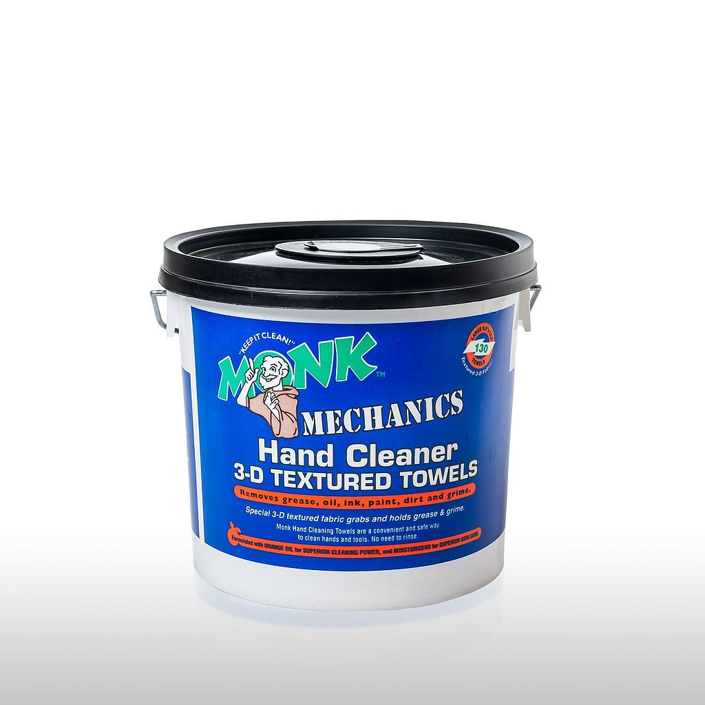 Monk Wipes Heavy Duty Hand Cleaner, Large 9.6" x 12" Towels for Multi-Purpose Cleaning