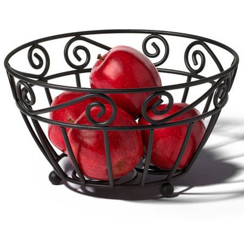 Spectrum 10 Black Steel Fruit Bowl 1 pk