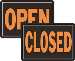 SIGN OPEN/CLOSE AL 10X14