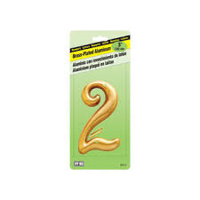 NUMBER HOUSE #2 BRS 3"