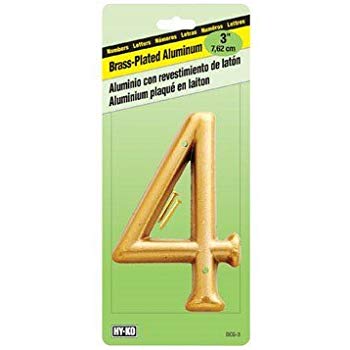NUMBER HOUSE #4 BRS 3"