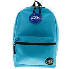 BAZIC 16" CYAN BASIC BACKPACK.