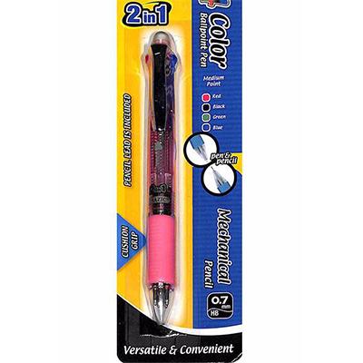 BAZIC 2-IN-l MECHANICAL PENCIL & 4-COLOR
