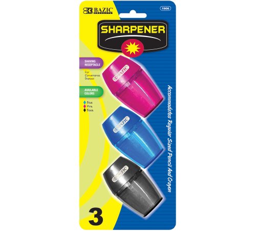 BAZIC SINGLE HOLE SHARPENER W/ RECEPTACL
