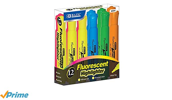 BAZIC DESK STYLE FLUORESCENT HIGHLIGHTER