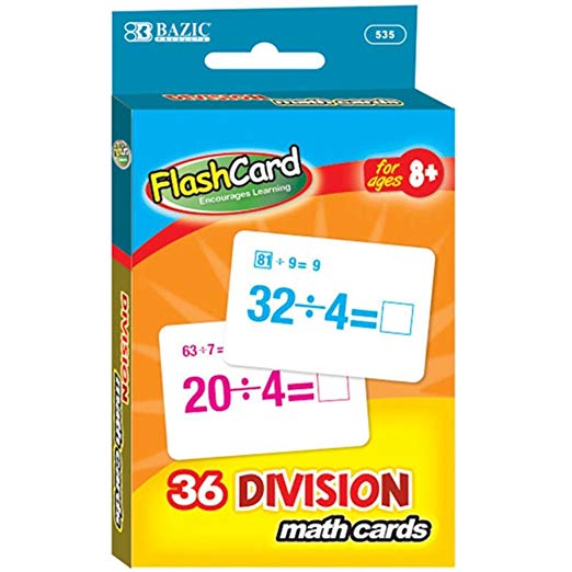 BAZIC DIVISION FLASH CARDS (36/PACK)