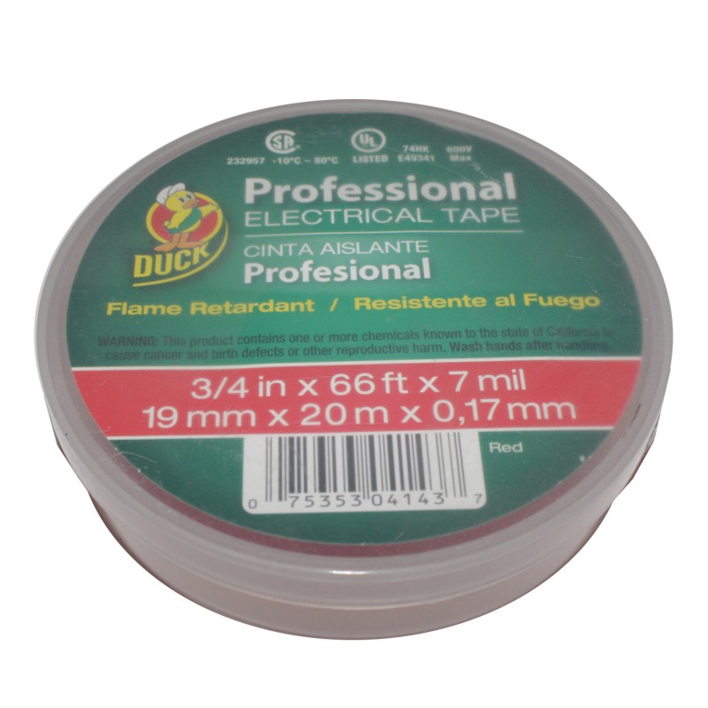 TAPE ELEC 3/4"X66' RED