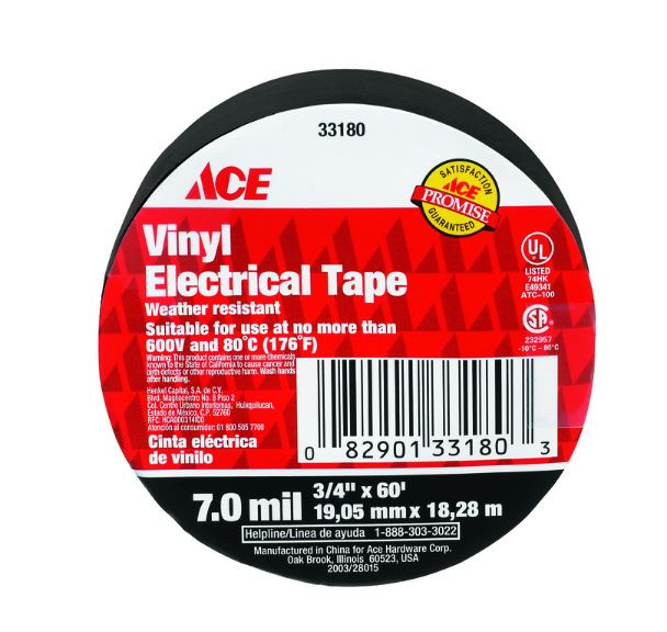 TAPE ELECT3/4X60VYL ACE