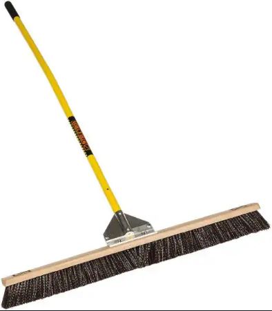 Push Broom Head and Handle 24" Black