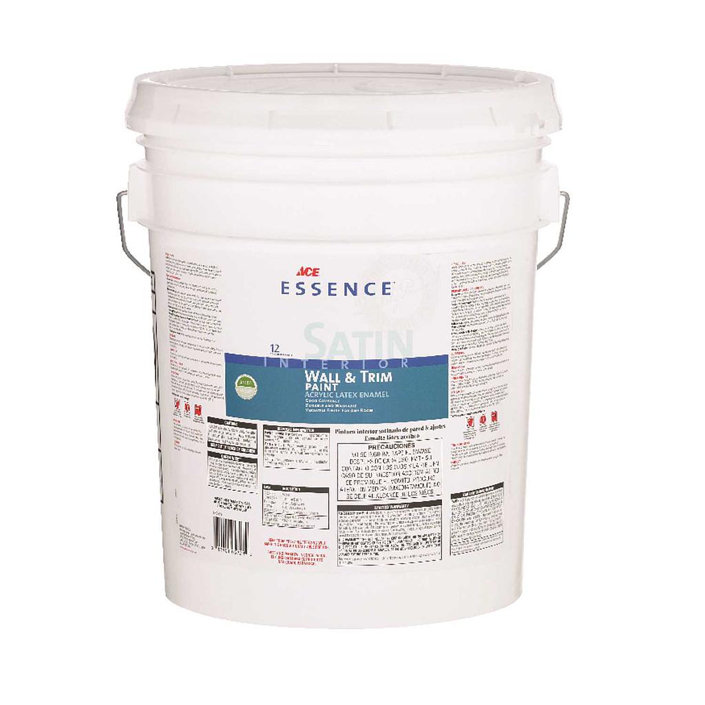 Ace Essence Satin High Hiding White Acrylic Latex Latex Wall+Trim Paint Indoor 5 gal