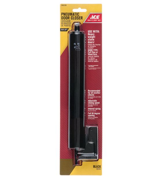 CLOSER HVY DTY PNEUM BLK