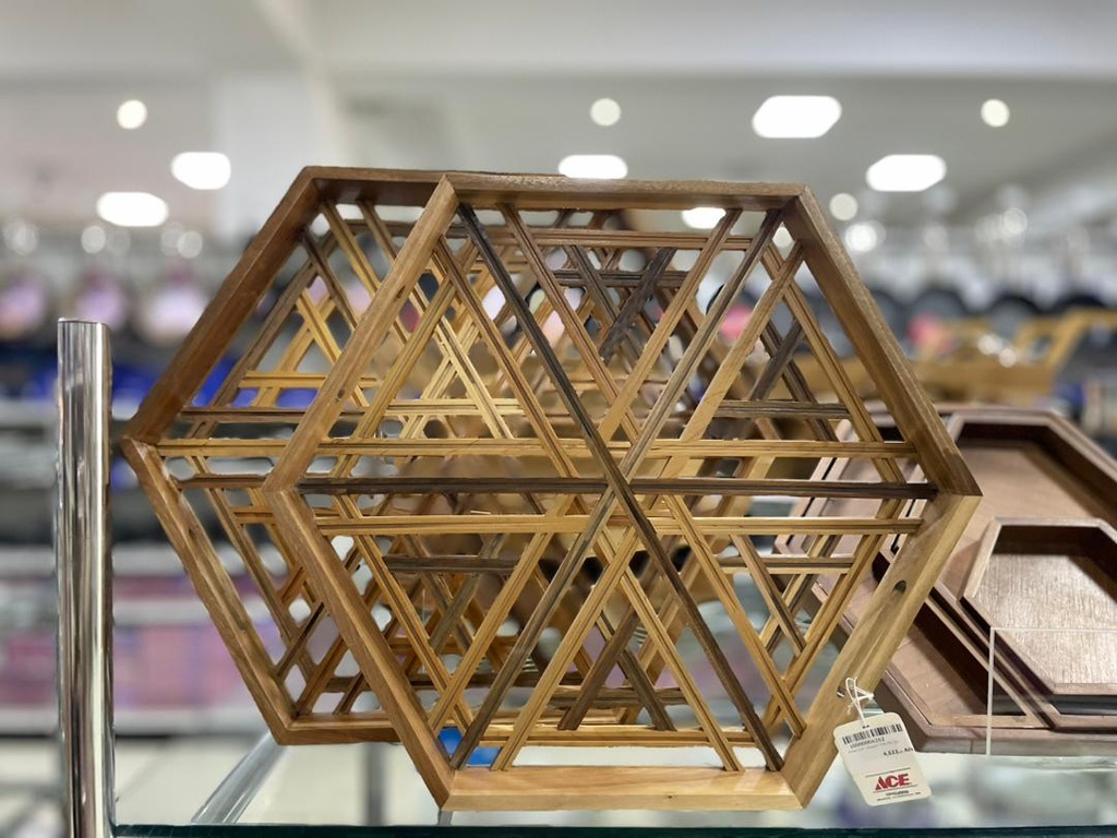 Hand Craft Hexagon Tray Set 2pc