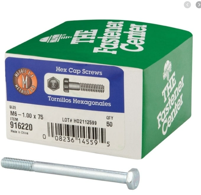 METR HX CP GR8.8 M6X75   50 