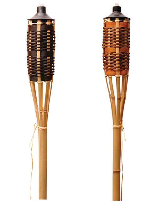 NOLAN BAMBOO GARDEN TORCH, GLOSS, 5'