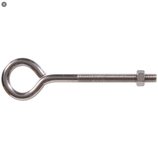 EYEBOLT W/NUT SS 3/8-16 X 6
