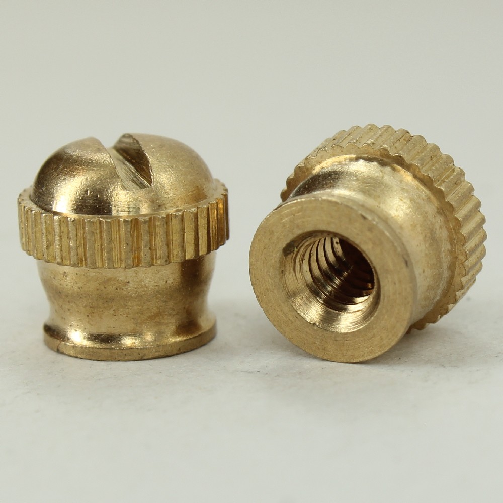 LAMP KNOBS SOLID BRASS FEM 8-32