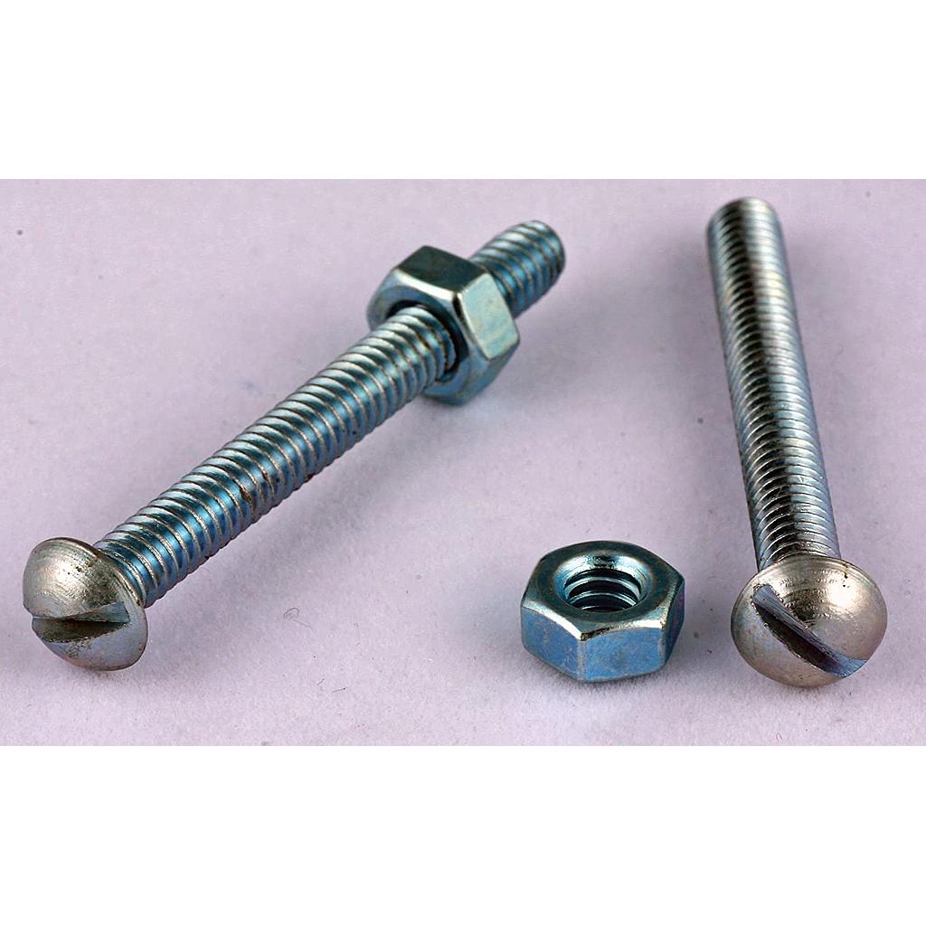 ROUND STOVE BOLT W/NUT 3/8-16*2-1/2