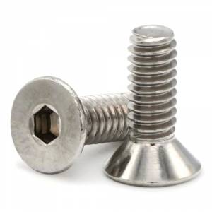 SS FLAT SOCKET CAP SCREW 8-32 X 1