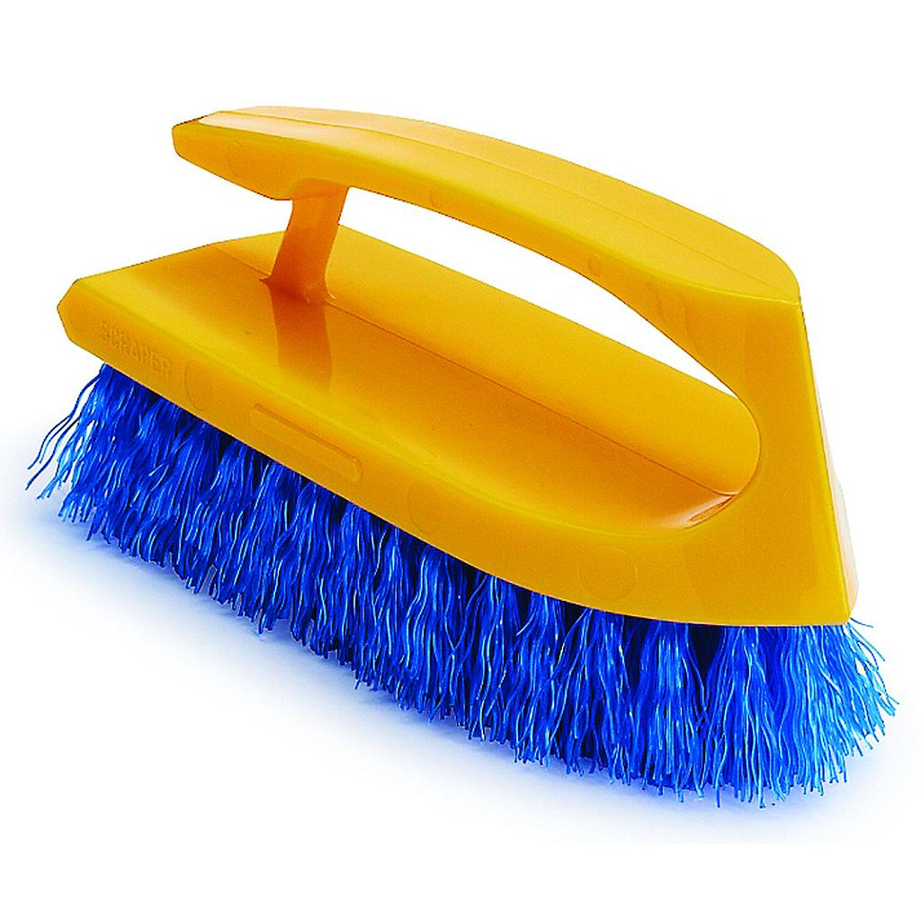 SCRUB BRUSH IRON HNDL 6".