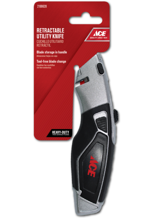 Ace 6 in. Fixed Blade Utility Knife White 1 pc.