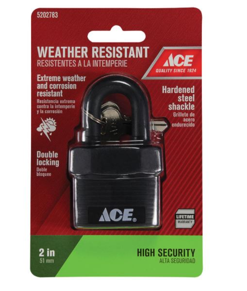 PADLOCK 1-3/4" W STEEL