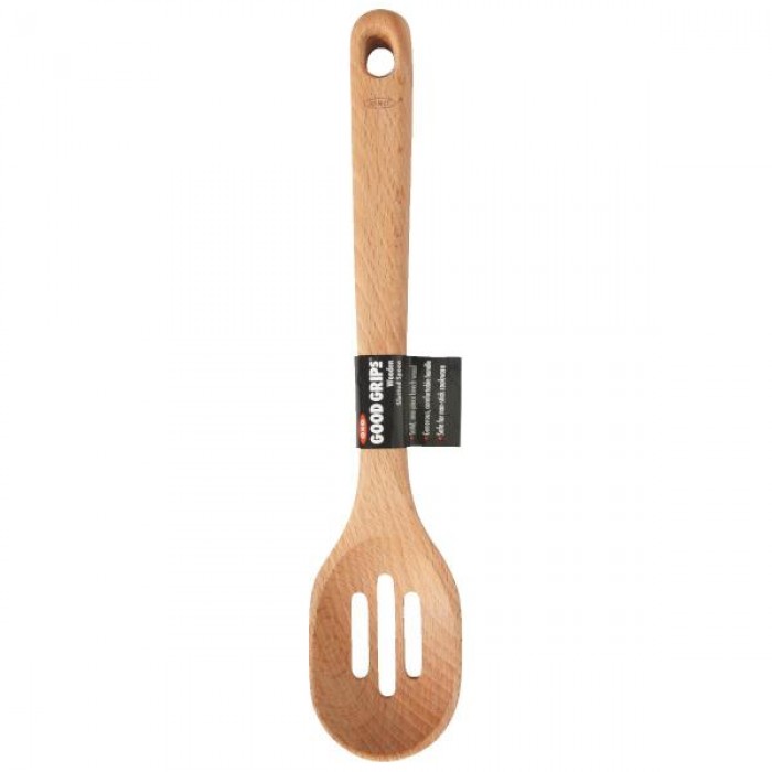 SPOON SLOTTED WOOD OXO
