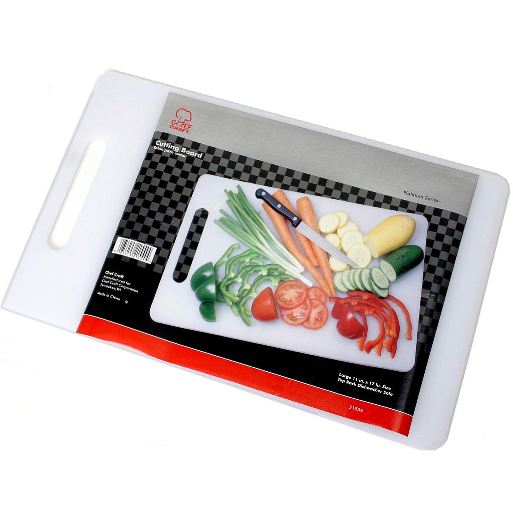 Chef Craft 8 in. W x 13 in. L White Plastic Cutting Board.