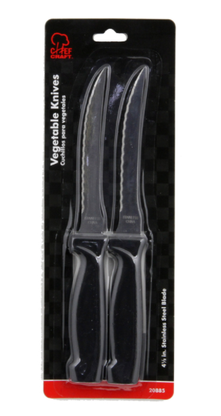 Chef Craft 4.5 in. L S Steel Paring/Vegetable Knife 2 pc