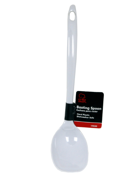 Chef Craft 2.5 in. W x 11.25 in. L White Melamine Spoon.