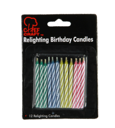Chef Craft Multicolor No Scent Birthday Candles 2.5 in. H.