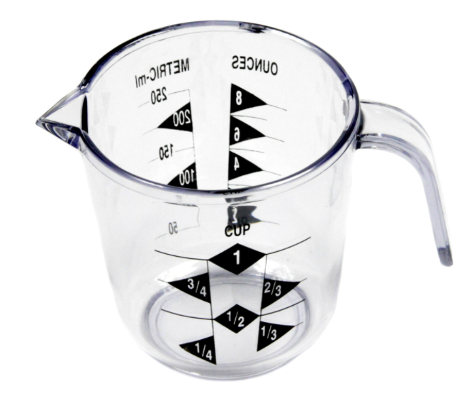 Chef Craft 1 cups Plastic Clear Measuring Cup