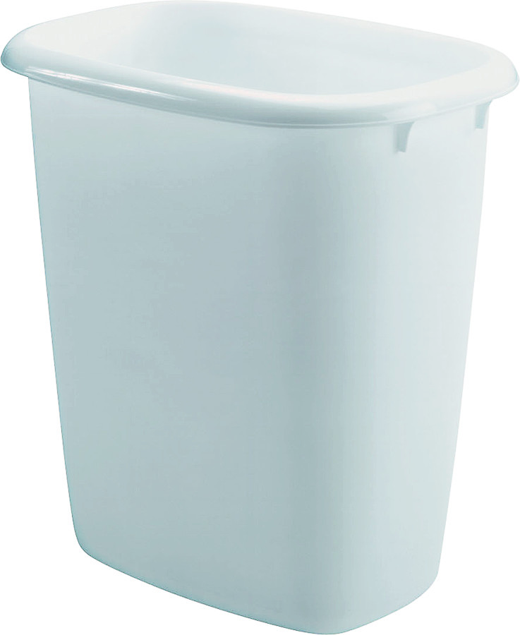 WASTEBASKET 15QT WHITE.