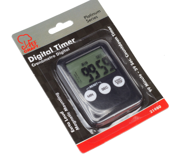 Chef Craft Digital Plastic Magnetic Timer.
