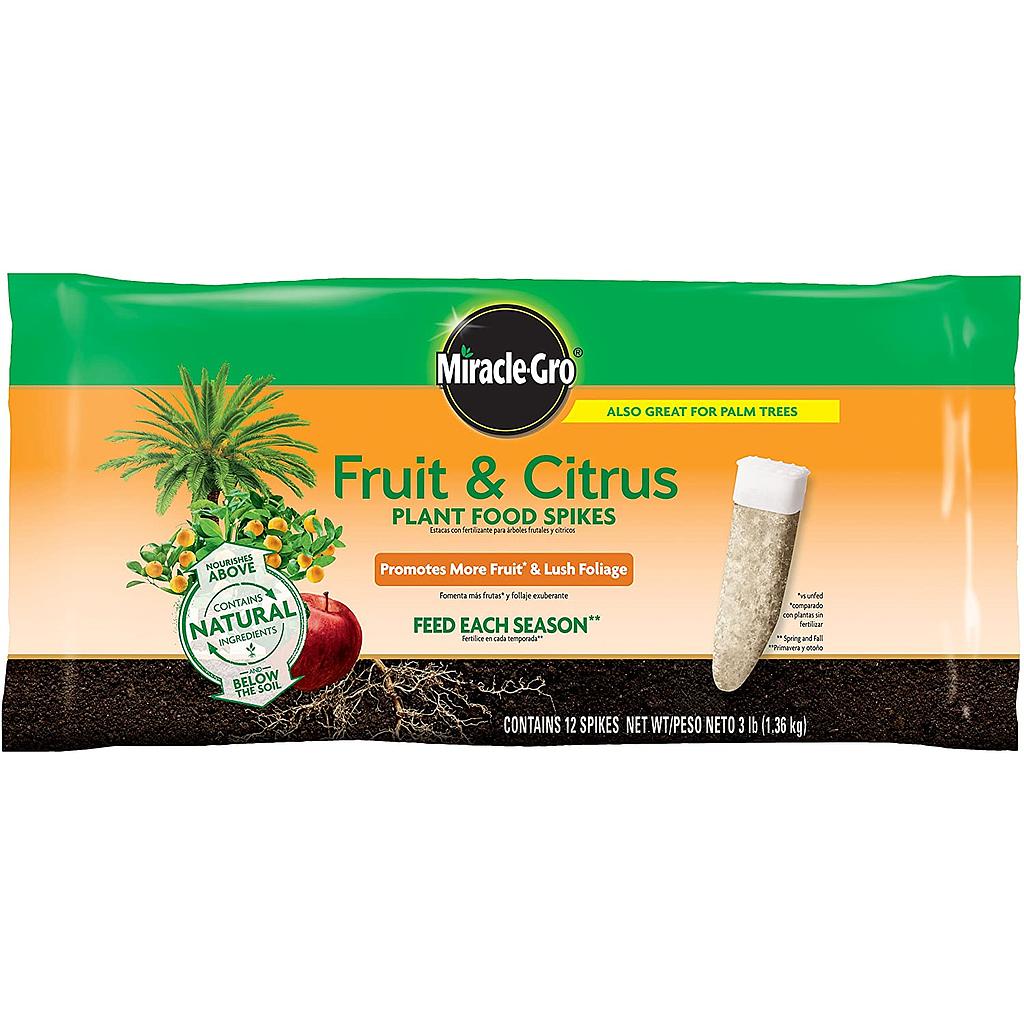 Miracle-Gro Fruit & Citrus Plant Food Spikes 12PK.