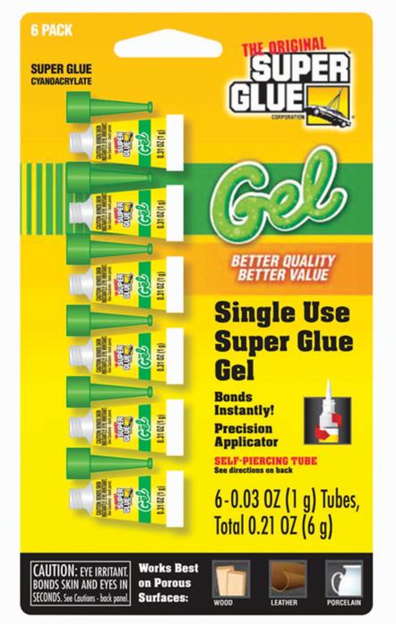 SUPER GLUE GEL 6PK