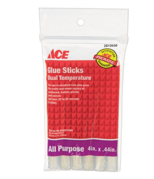 GLUE STICKS 0.5IN. WHT 6.