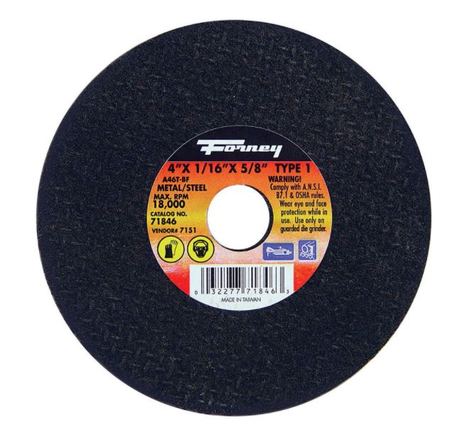CUT-OFF WHEEL 4X1/16X5/8.