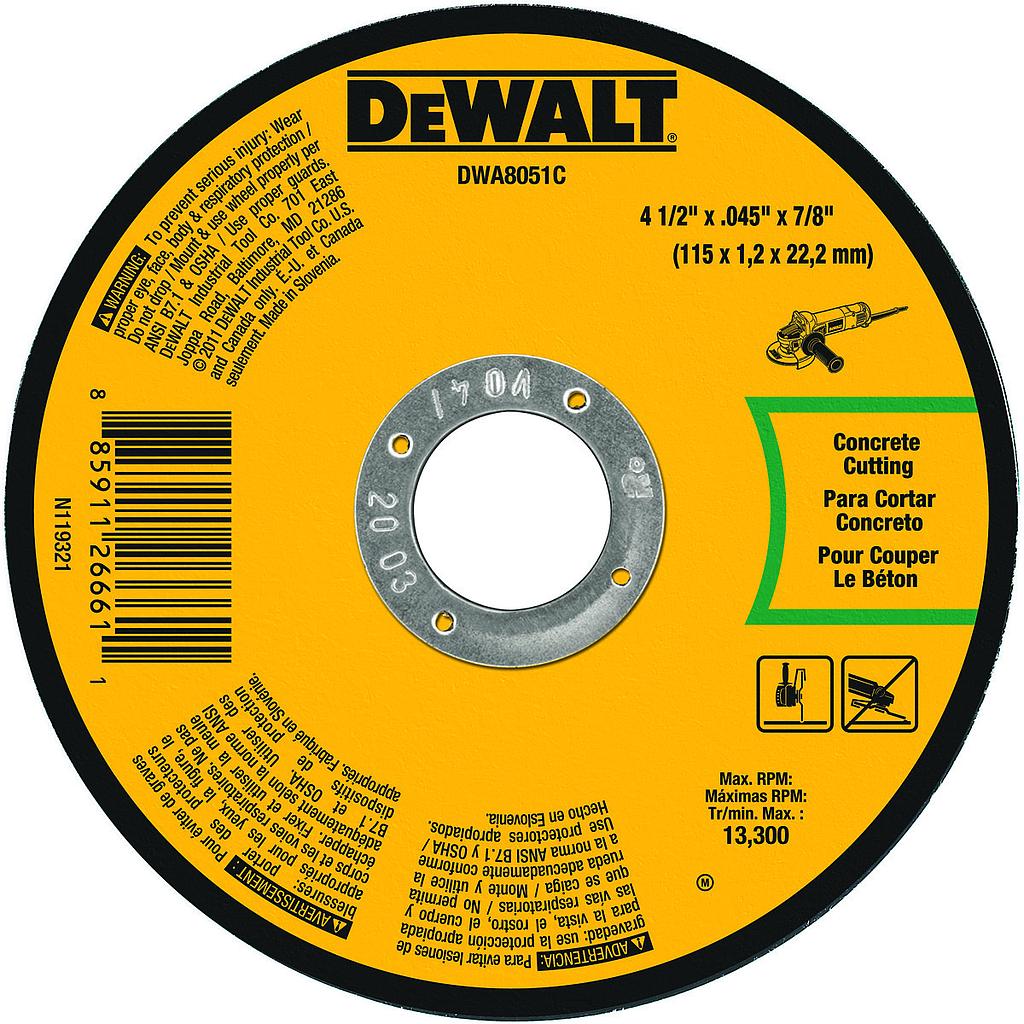 CUTWHL 4.5"X.045X7/8 MAS.