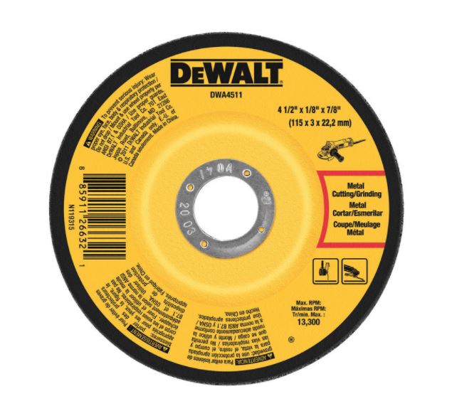 GRND WHL 4-1/2"X1/8"X7/8.