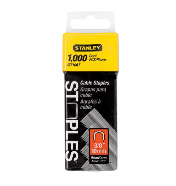 CABLE STAPLE 3/8" GALV.