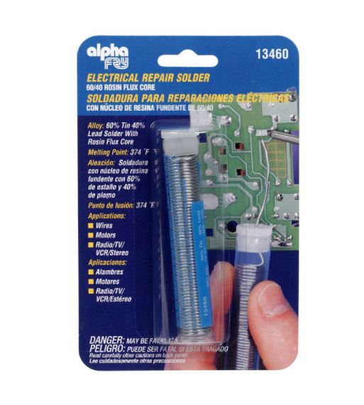 SOLDER 60/40 ROSIN CORE.